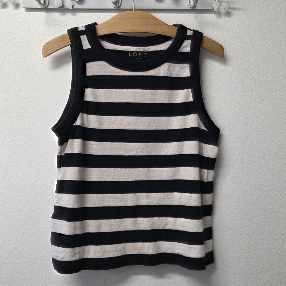 Striped, Sleeveless Top